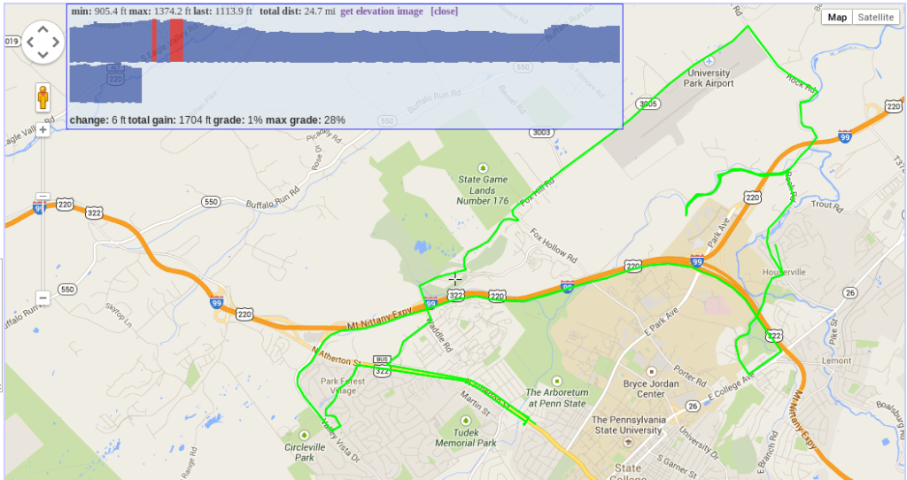 Click for a larger version of today's route.