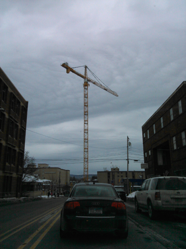 In a town with nearly no tall buildings, this guy stands out. 