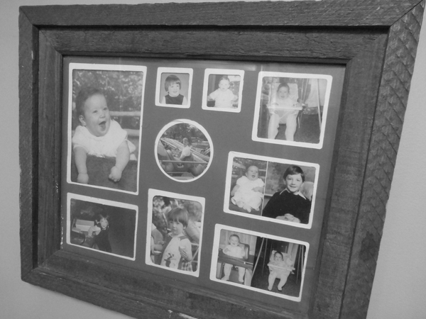 College of baby/childhood photos, originally hung in my parents' house