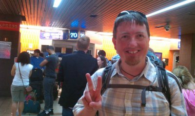 Leaving NYC by bus on June 1, 2012. [Photo by Kate Moser]